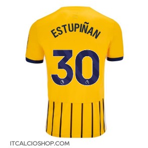 Brighton Pervis Estupinan #30 Seconda Maglia 2024-25 Manica Corta